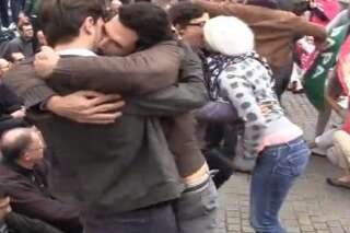 Nantes : le baiser de Marseille inspire des manifestants pour le droit au mariage et à l'adoption des homosexuels