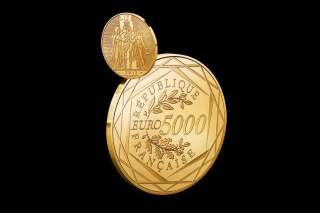 Une pièce en or de 5000 euros et une de 100 euros en argent lancées par la Monnaie de Paris