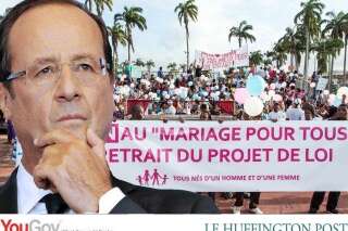 EXCLUSIF. Popularité: Hollande encaisse le mariage gay (Baromètre YouGov Le HuffPost)