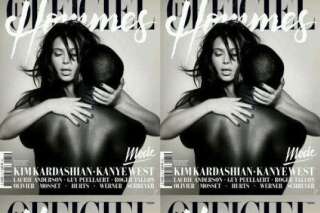 PHOTO. Kim Kardashian et Kanye West posent nus pour la couverture de L'Officiel Hommes