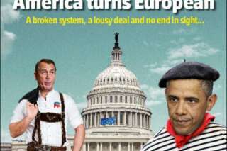 The Economist se paye Obama et le déguise en Français avec baguette, béret et marinière