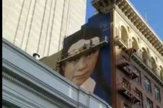 Un portrait géant de Greta Thunberg recouvre un mur à San Francisco