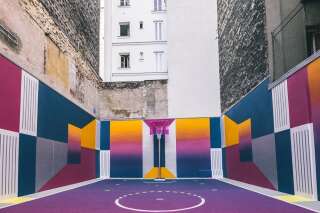 Le terrain de basket coloré et sublime de la rue Duperré à Paris