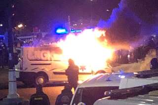 La manifestation des ambulanciers se termine avec un véhicule en feu