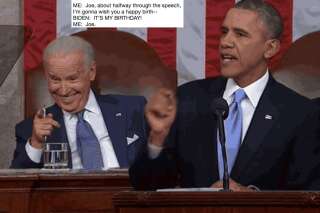 Barack Obama souhaite un joyeux anniversaire à Joe Biden en créant son propre mème sur leur 