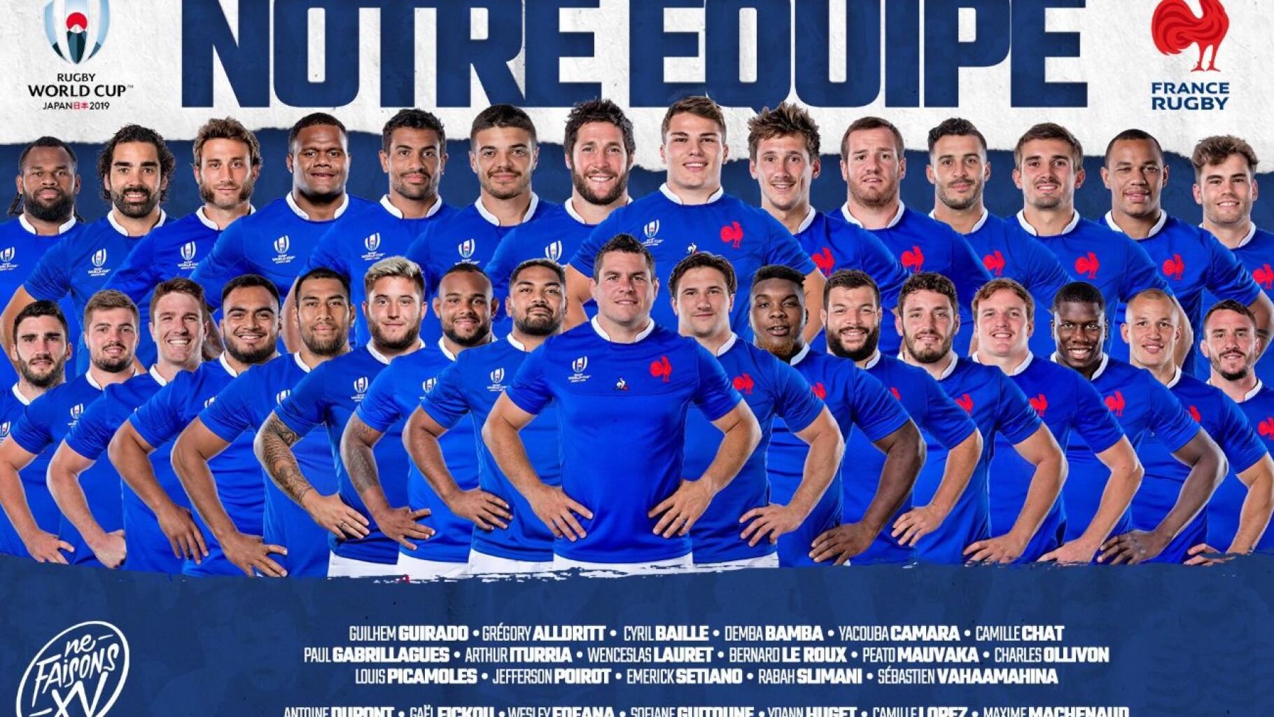 Coupe du Monde de Rugby découvrez la liste de l'Équipe de France