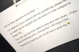 Ce message d'un conducteur Uber atteint de surdité a beaucoup ému les internautes