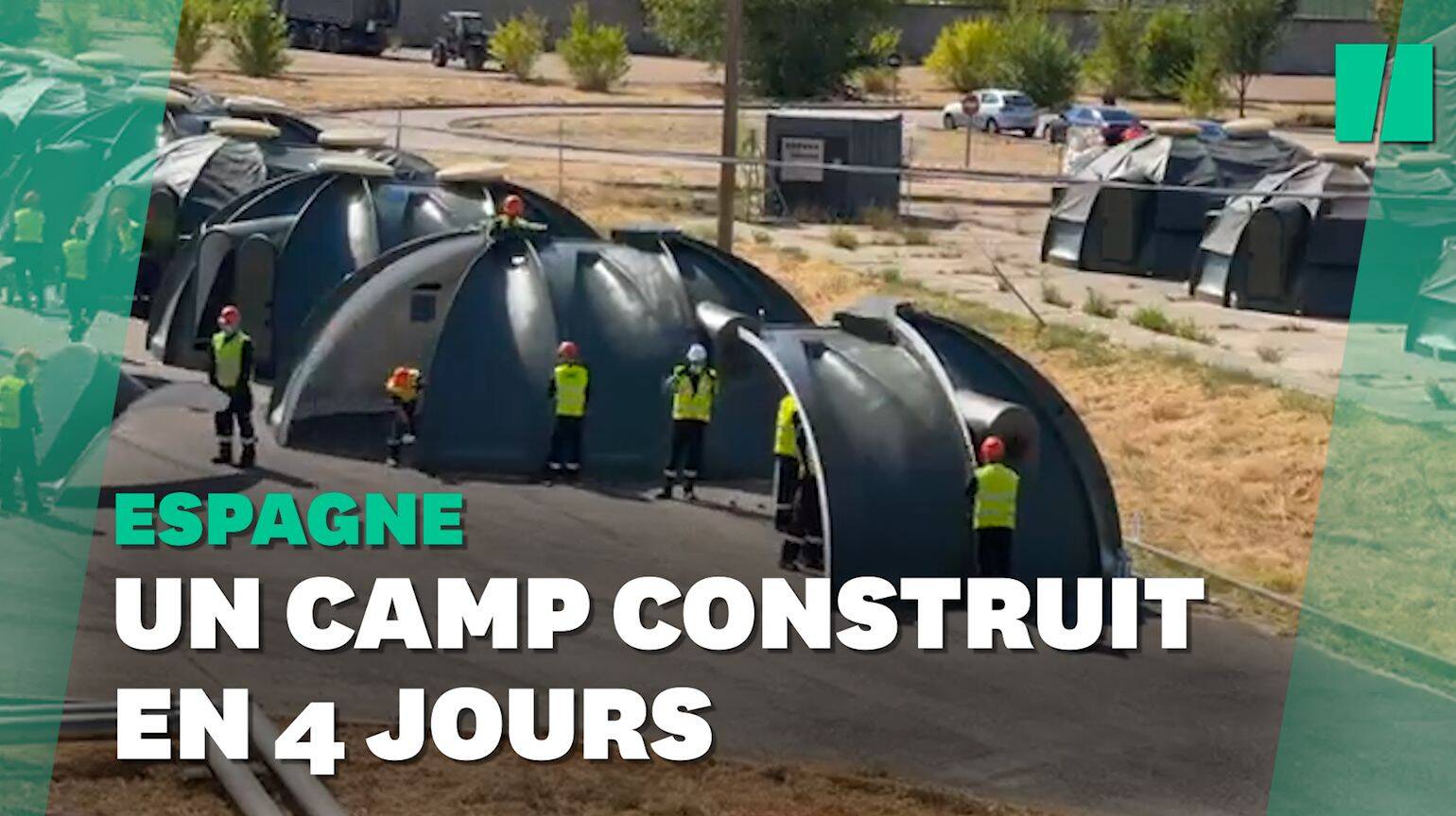en España, un campo para acoger refugiados afganos construido en 4 días