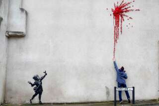 Le Banksy réalisé à Bristol pour la Saint-Valentin vandalisé