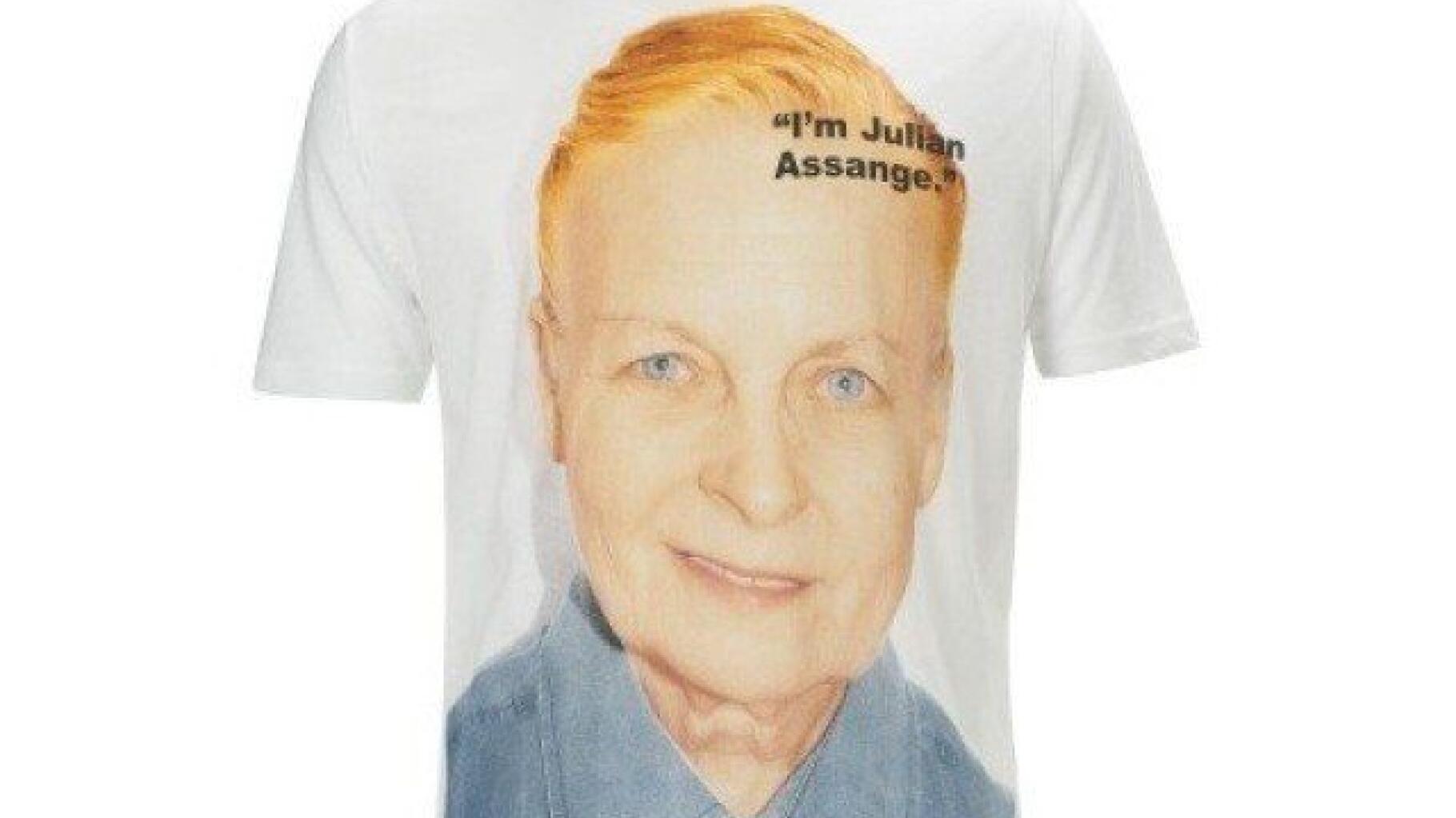 Des t-shirts "pro-Assange" signés Vivienne Westwood