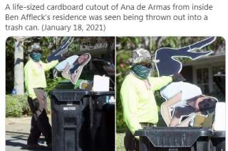 Ben Affleck: Cette affiche d'Ana de Armas a fini dans sa poubelle
