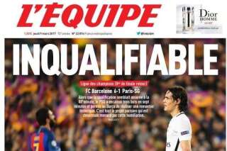 La Une de L'Équipe après PSG-Barça rappelle un autre désastre du football français