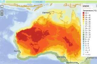 En Australie, la température atteint les 50°C sur la côte, un record