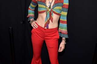 Paris Jackson en total look 70's sur le tapis rouge de l'Annual Fashion Media Awards