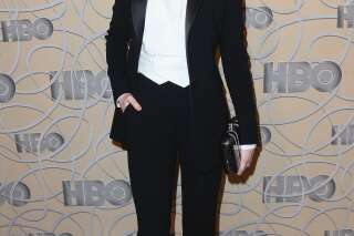 Evan Rachel Wood avait une excellente raison de porter un costume aux Golden Globes