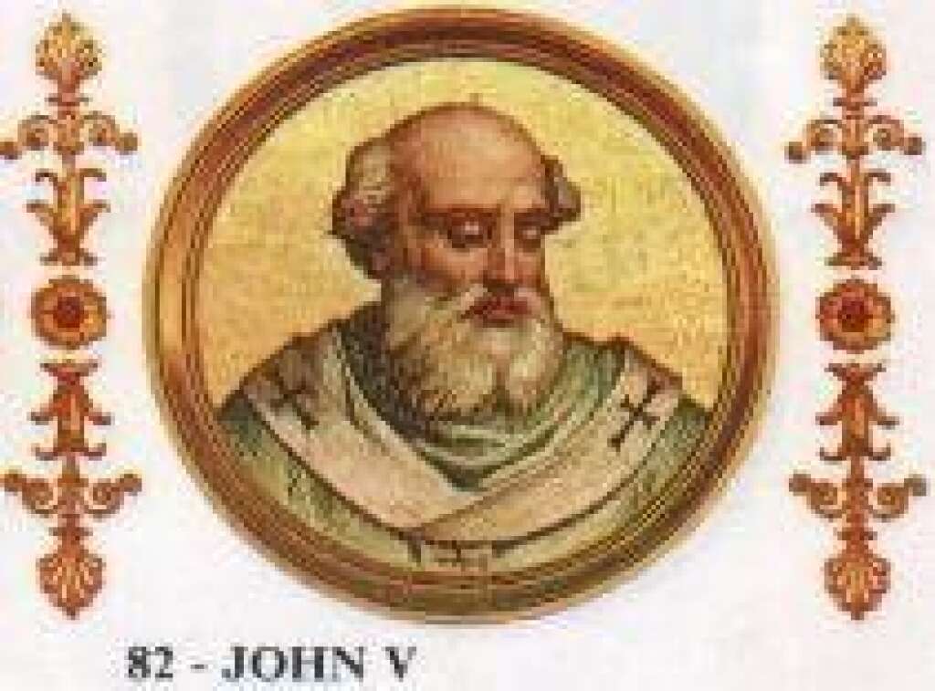 Jean V - July 12, 685 – Aug. 2, 686