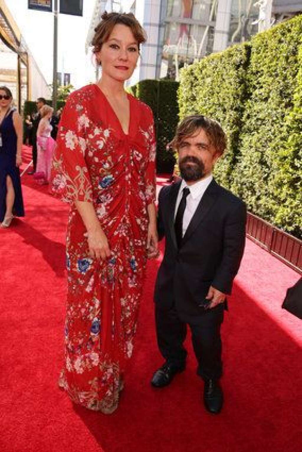 La 67ème cérémonie des Emmy Awards - Peter Dinklage et sa femme Erica Schmidt