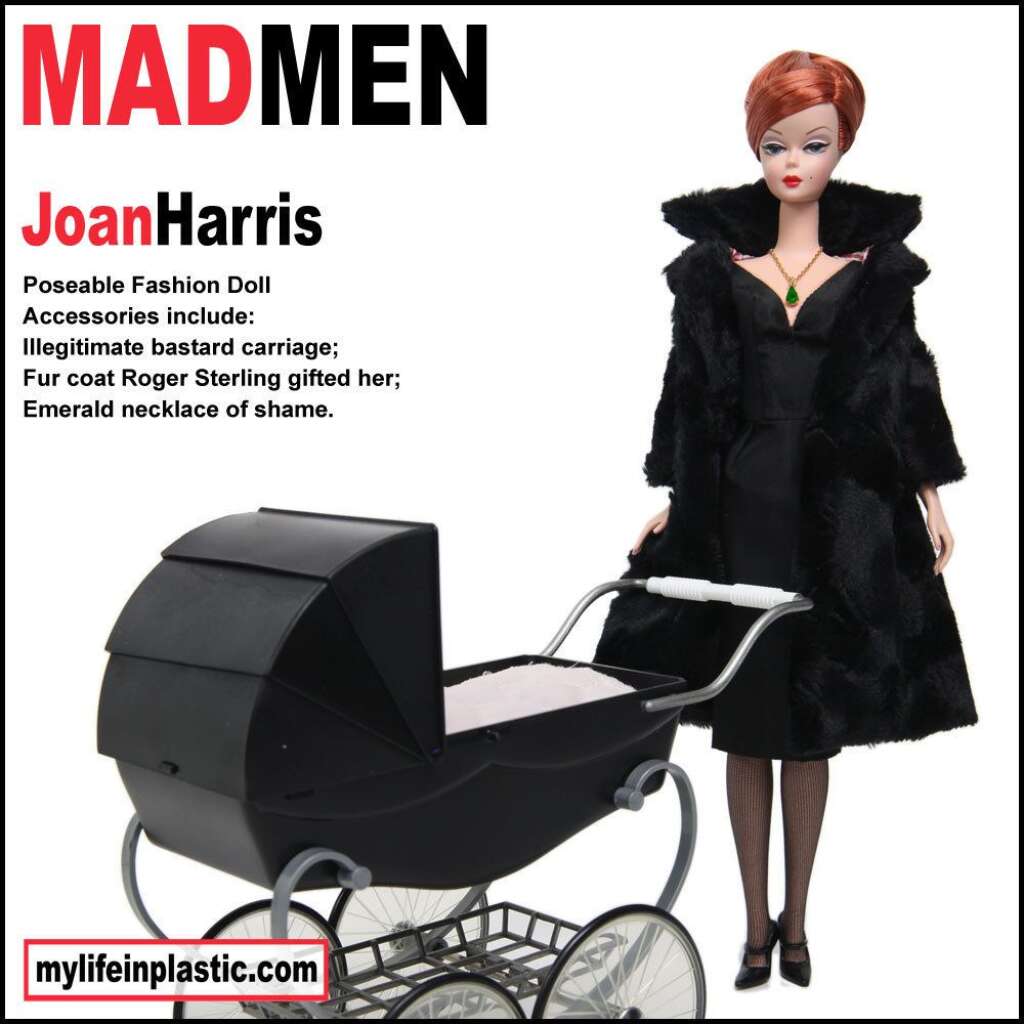 Mad Men Barbie Dolls Season 5 - Joan Harris. See more images <a href="http://www.flickr.com/photos/mawphoto/sets/72157623232424794/">here.</a>