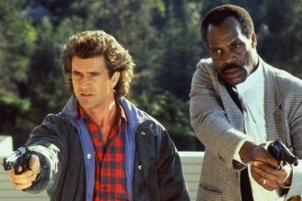 Martin Riggs et Roger Murtaugh - "L'Arme Fatale" - Paragon des "buddy cops", les deux sergents interprétés par Mel Gibson et Danny Glover doivent apprendre à travailler ensemble avant de pouvoir dézinguer les trafiquants. Visiblement, le courant est passé.