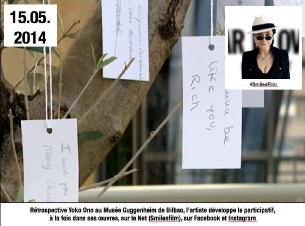 Yoko Ono développe le premier journal de bord sur Instagram - Observatoire des Artistes Influents  www.influential-artists.com