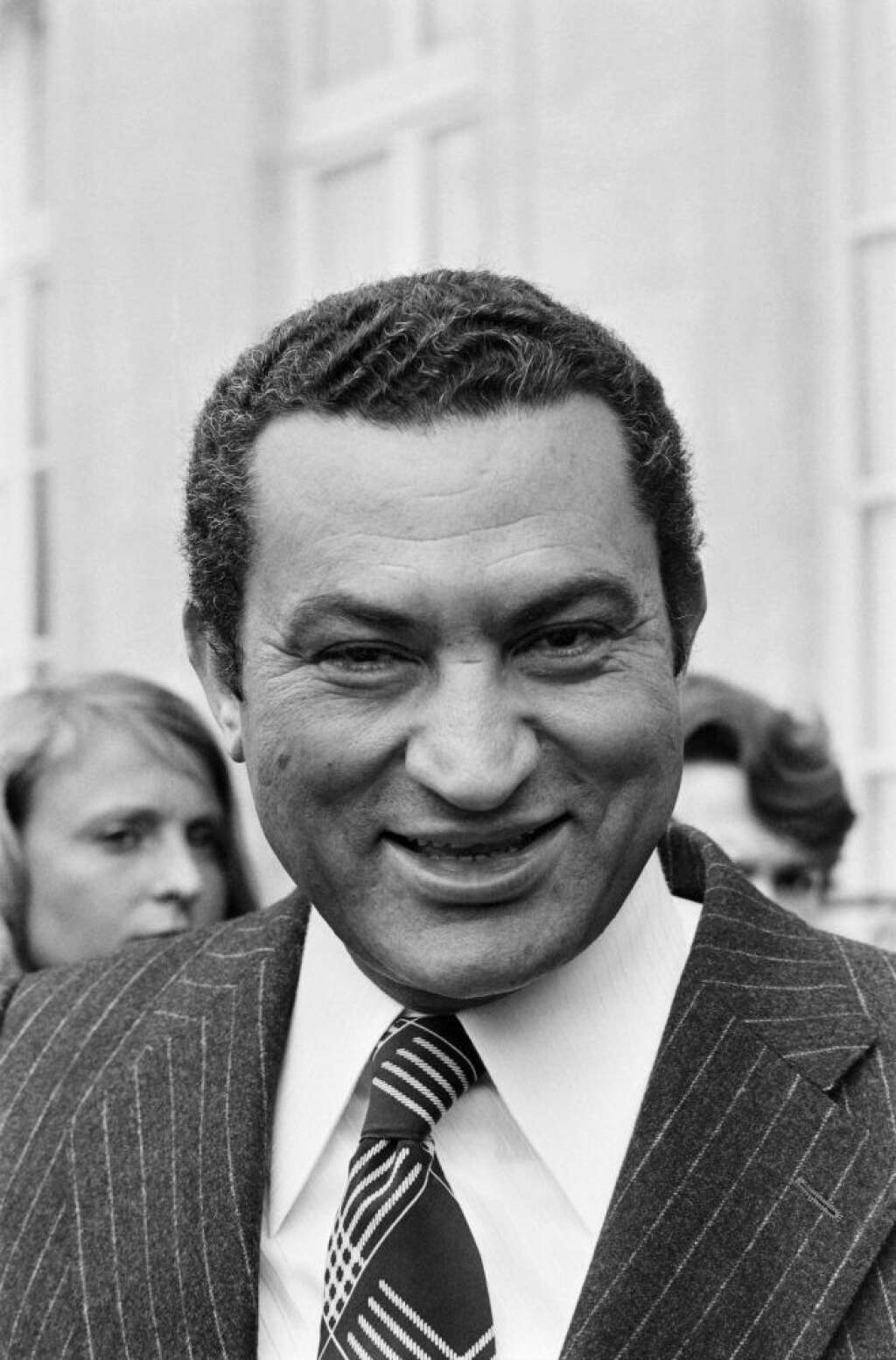 Hosni Moubarak en 1977 à Paris -