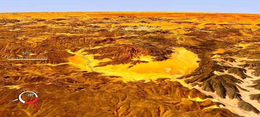 - Le cratère de Gweni-Fada au Tchad.
