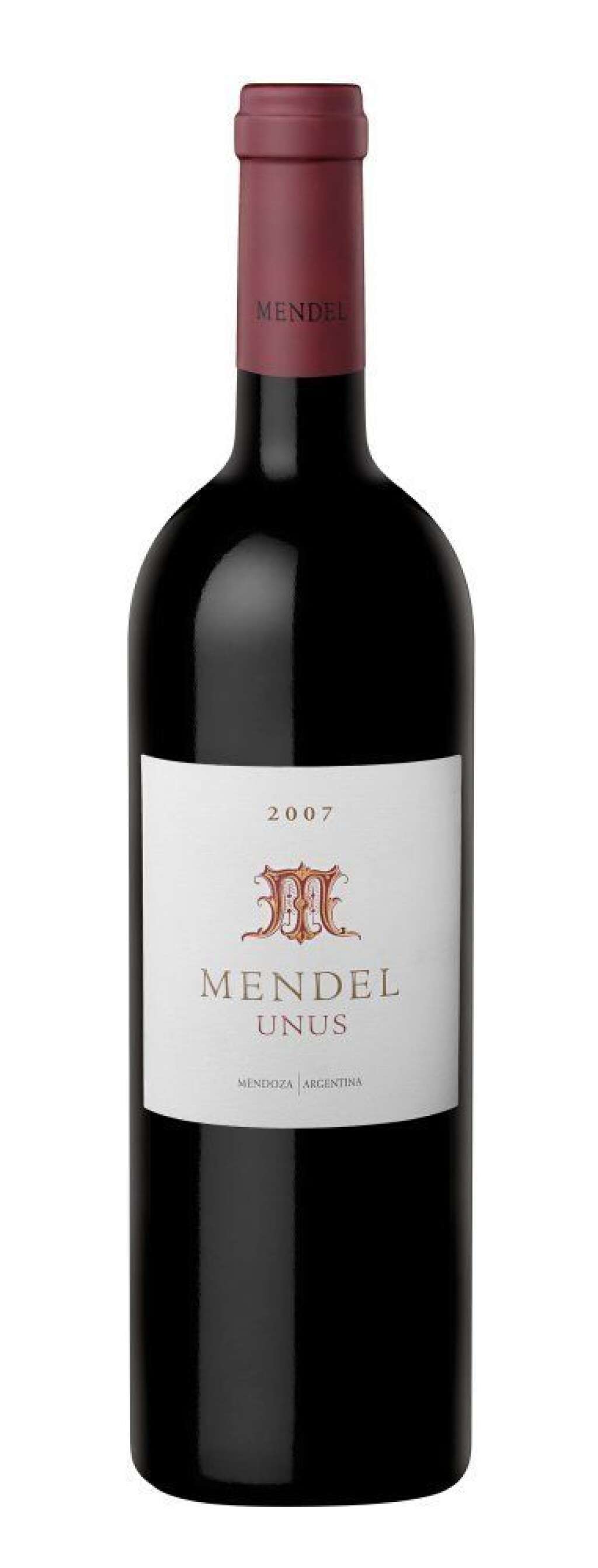 Mendel Unus - La <a href="http://www.mendel.com.ar" target="_hplink">bodega Mendel</a> (Mendoza) est bien connue en Argentine. Les vins sont vinifiés par un des oenologues les plus connus : Roberto de la Mota. Le Mendel Unus est un mélange de malbec (70 %) et de cabernet sauvignon (30 %). C'est fabuleux. Le vin oscille entre un côté très floral (violette) et fruité (cassis) du malbec et la finale délicieusement chocolatée. Pour peu, on ne sentirait même pas les 14,5 % vol. alc.