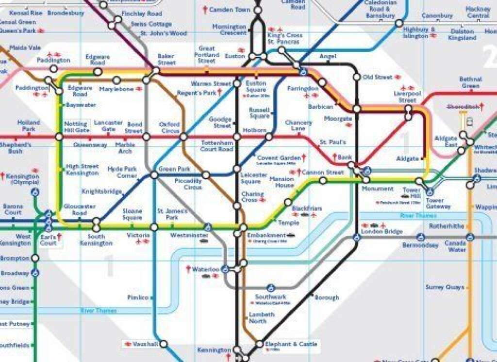 Le plan du métro actuel -