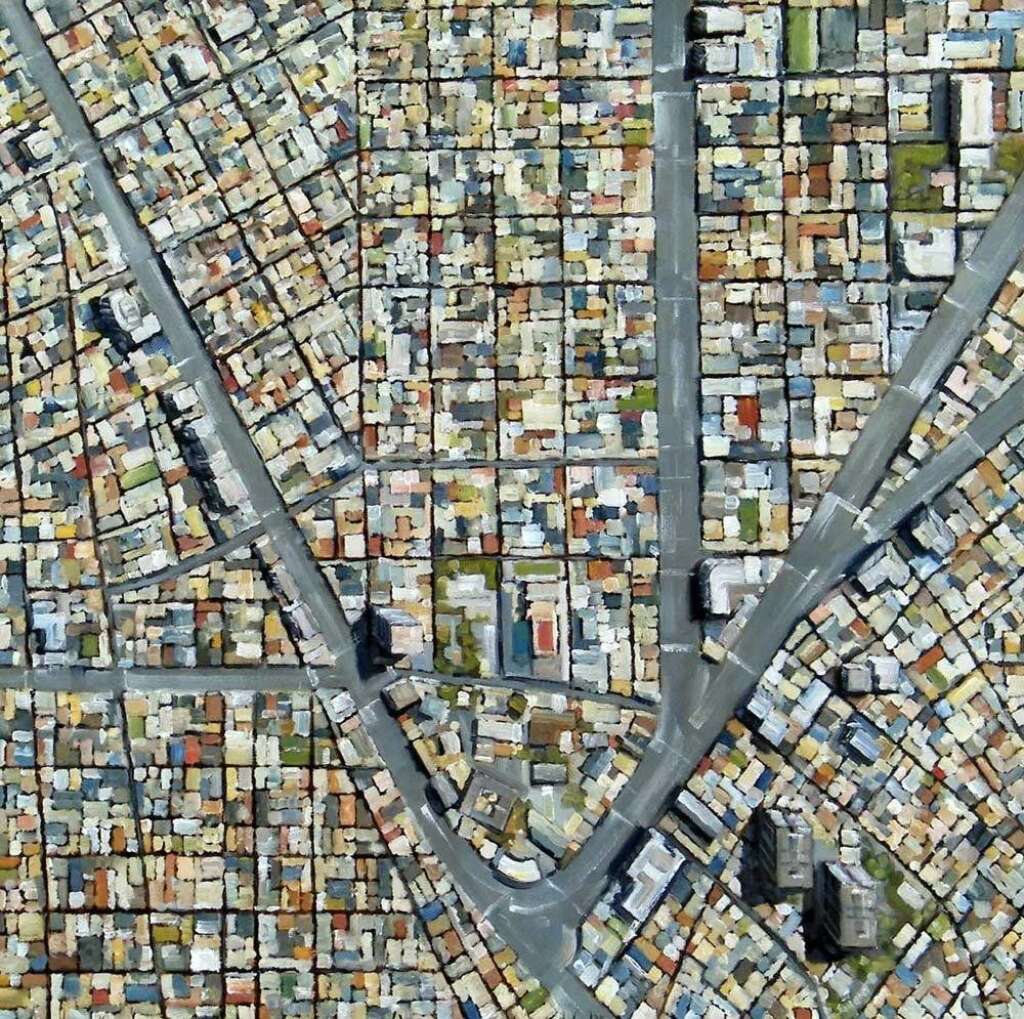Tokyo, huile sur toile par Emard, courtesy galerie ArtFloor -