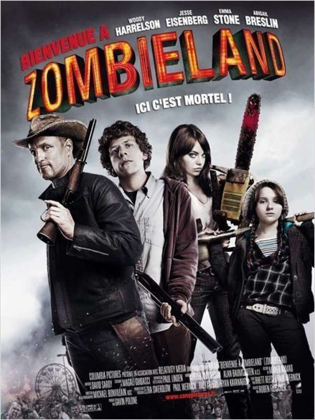 Le zombie ridicule: Bienvenue à Zombieland (2008) - Par Ruben Fleischer avec Woody Harrelson, Jesse Eisenberg, Abigail Breslin