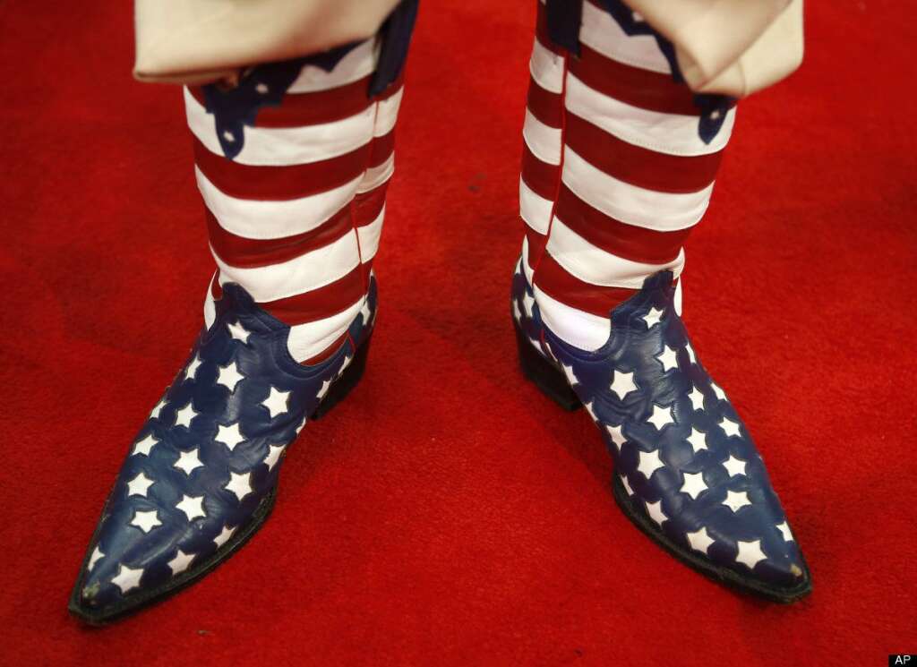 Don Genhart - California delegate Don Genhart fashions his cowboy boots at the Republican National Convention in Tampa, Fla., on Tuesday, Aug. 28, 2012. (AP Photo/Jae C. Hong)