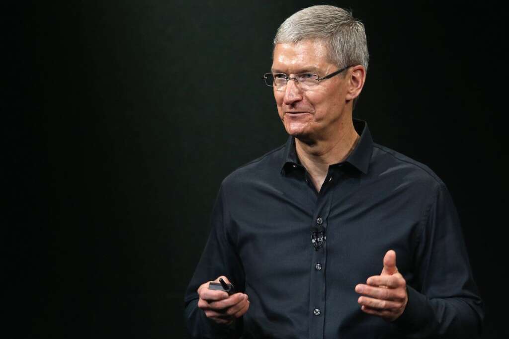 Apple Expected To Introduce New iPhone At Product Launch - CUPERTINO, CA - SEPTEMBER 10:  Apple CEO Tim Cook speaks on stage during an Apple product announcement at the Apple campus on September 10, 2013 in Cupertino, California. The company is expected to launch at least one new iPhone model.  (Photo by Justin Sullivan/Getty Images)