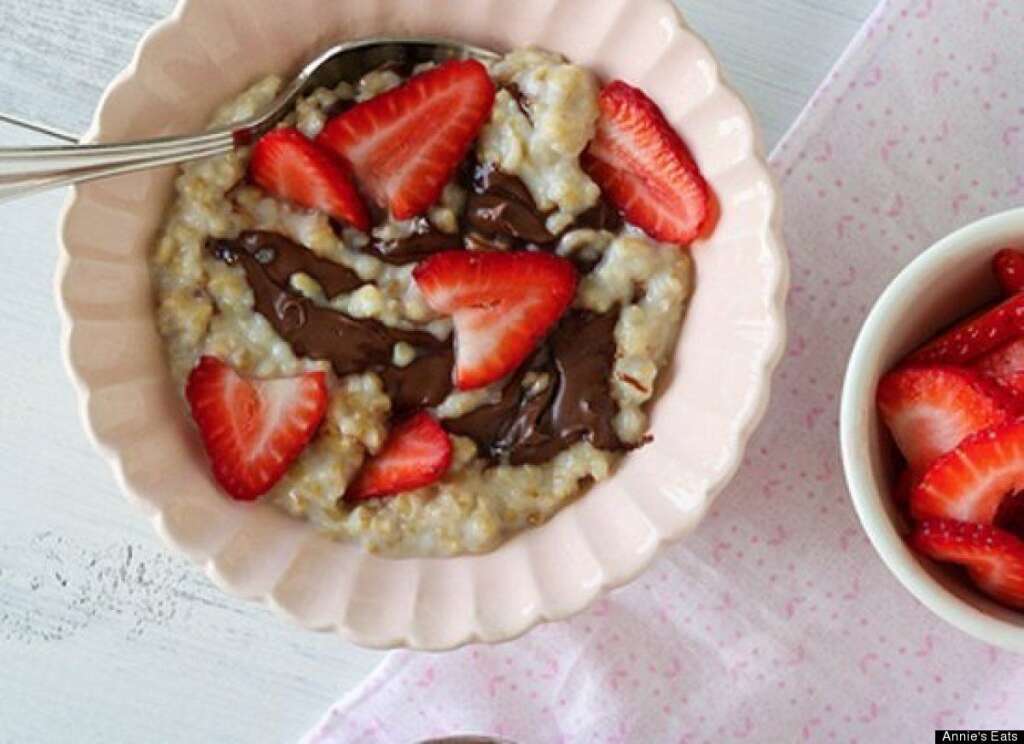 Strawberry Nutella Oatmeal - <strong>Get the <a href="http://www.annies-eats.com/2012/06/04/strawberry-nutella-oatmeal/" target="_hplink">Strawberry Nutella Oatmeal recipe</a> by Annie's Eats</strong>