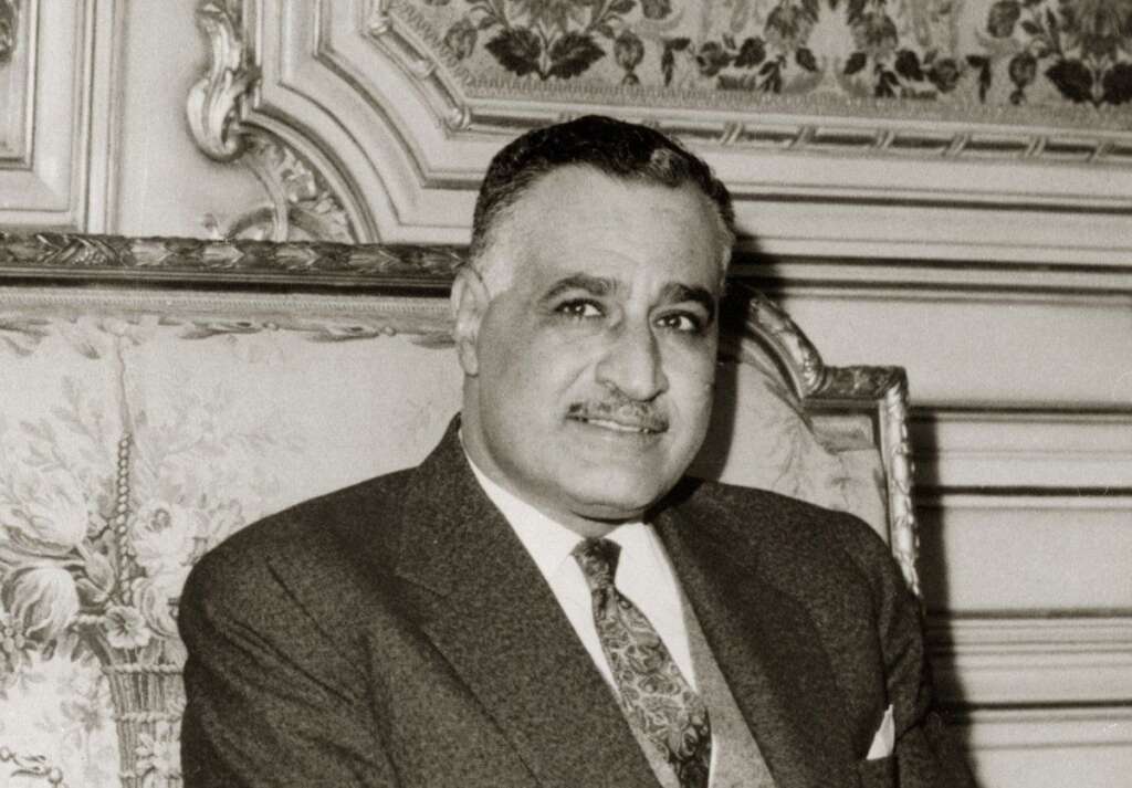 Gamal Abdel Nasser (1956-1970) - Deuxième président de la République d'Égypte,il prend la tête du pays avec pour ambition de le moderniser. Malgré de mesures novatrices, le régime entame son déclin avec la guerre de Six Jours contre Israël.
