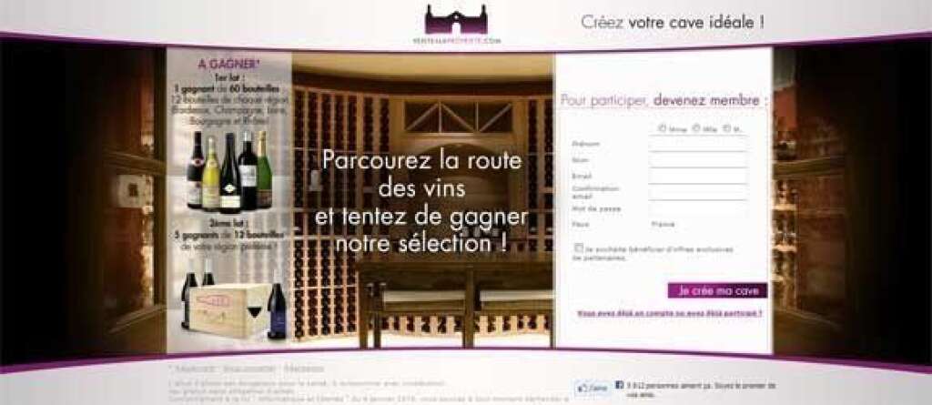 Venteàlapropriété.com - C'est un acteur dynamique du secteur de la vente de vin sur internet. L'entrepreneur Christophe Viet table sur une croissance annuelle supérieure à 50%,<a href="http://www.lefigaro.fr/entrepreneur/2011/11/21/09007-20111121ARTFIG00410-cinq-pepites-francaises-qui-tirent-leur-epingle-du-jeu.php" target="_blank"> selon <em>Le Figaro</em>.</a> La jeune entreprise a été financée au départ par des business angels de l'Internet, tels que les fondateurs de rueducommerce.fr ou alapage.com, puis en 2010 par le fonds Partech. Le site est déjà traduit en espagnol et d'ici à quelques mois en anglais. Internet représentait moins de 5% des ventes de vin en 2010, mais devrait se situer à terme entre 15% et 20%.