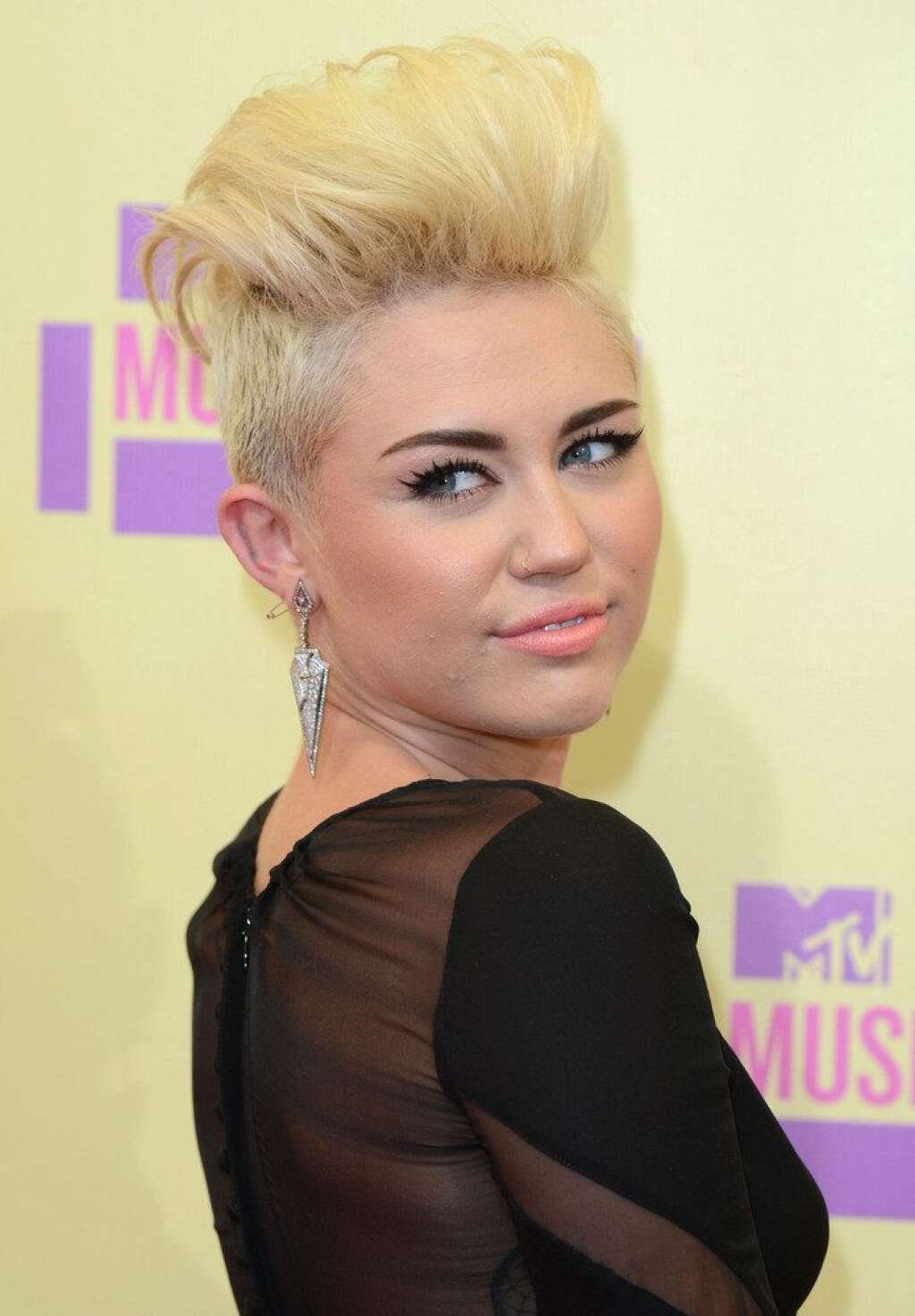 MTV VMA 2012 Arrivals - Los Angeles - Miley Cyrus arriving at the MTV Video Music Awards at the Staples Centre, Los Angeles.
