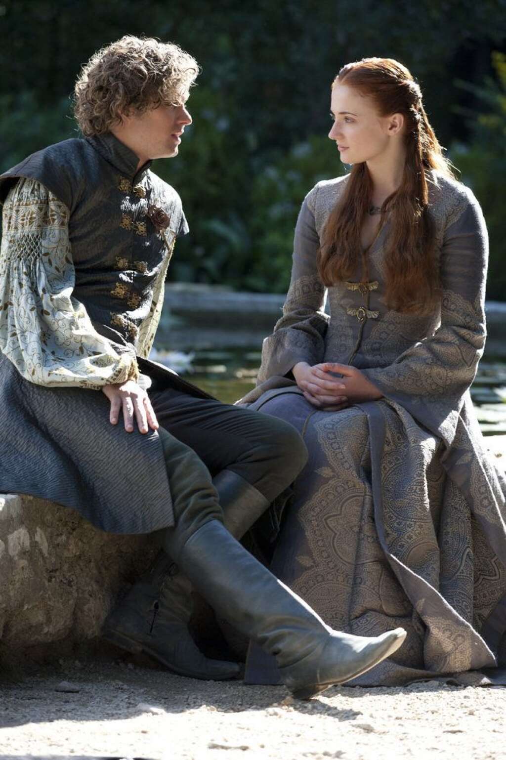 'Game Of Thrones' Season 3, Episode 6 - Finn Jones as Loras Tyrell, Sophie Turner as Sansa Stark