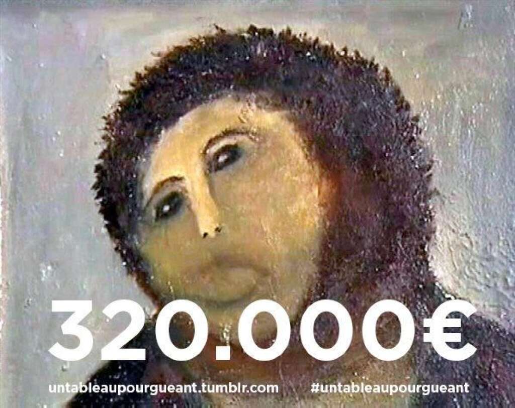 Le Ecce Homo - le Christ de Borja, <a href="http://www.huffingtonpost.fr/2012/08/28/ecce-homo-restauration-christ-borja-peinture-tableau_n_1836860.html" target="_blank">massacré par une octogénaire en août 2012</a>.