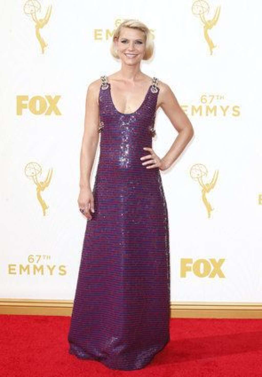 La 67ème cérémonie des Emmy Awards - Claire Danes (Homeland) dans une robe Prada à la cérémonie des Emmy Awards