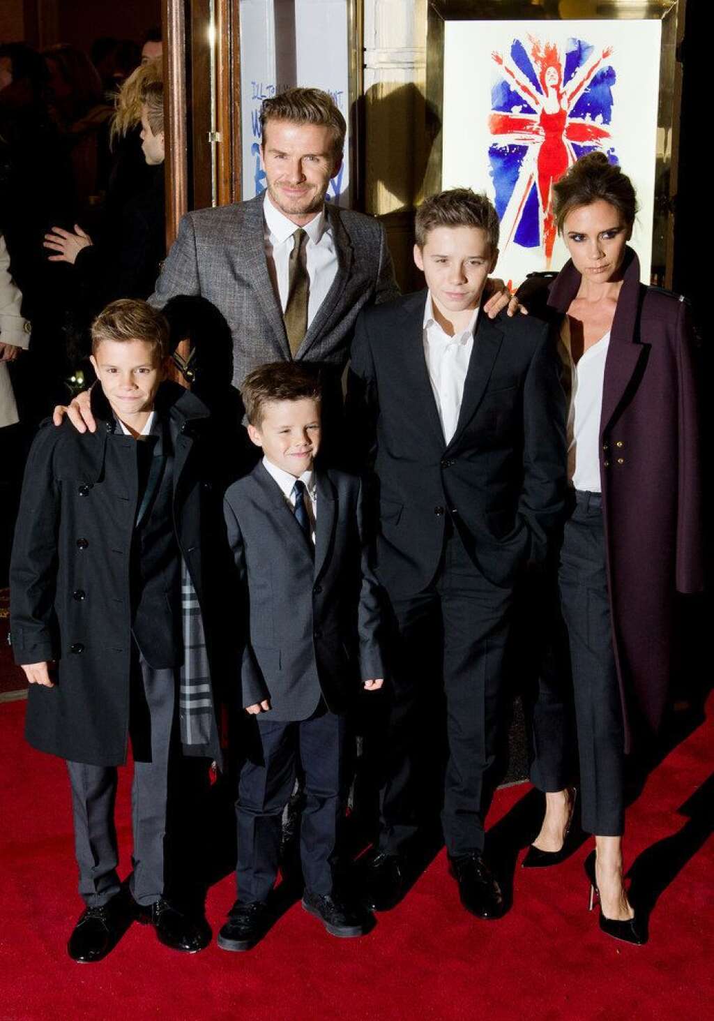 La famille Beckham - La famille Beckham (presque) au complet: Victoria et David, qui ont prénommé leurs fils Cruz, Romeo et Brooklyn. Celui-ci aurait-il été conçu dans la banlieue de New York?
