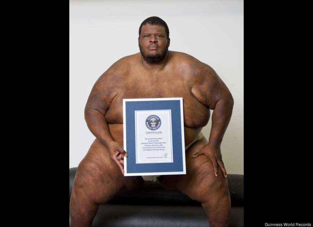 Heaviest Living Athlete - The heaviest living athlete in the world is Sumo wrestler Emmanuel 'Manny' Yarborough, of Rahway, New Jersey, USA. He stands 2m 3cm 6ft 8in tall and weighs a colossal 319.3kg 704lb. He was introduced to Sumo by his judo coach and seven years later, he is ranked number one in the Open Sumo Wrestling Category for Amateurs.