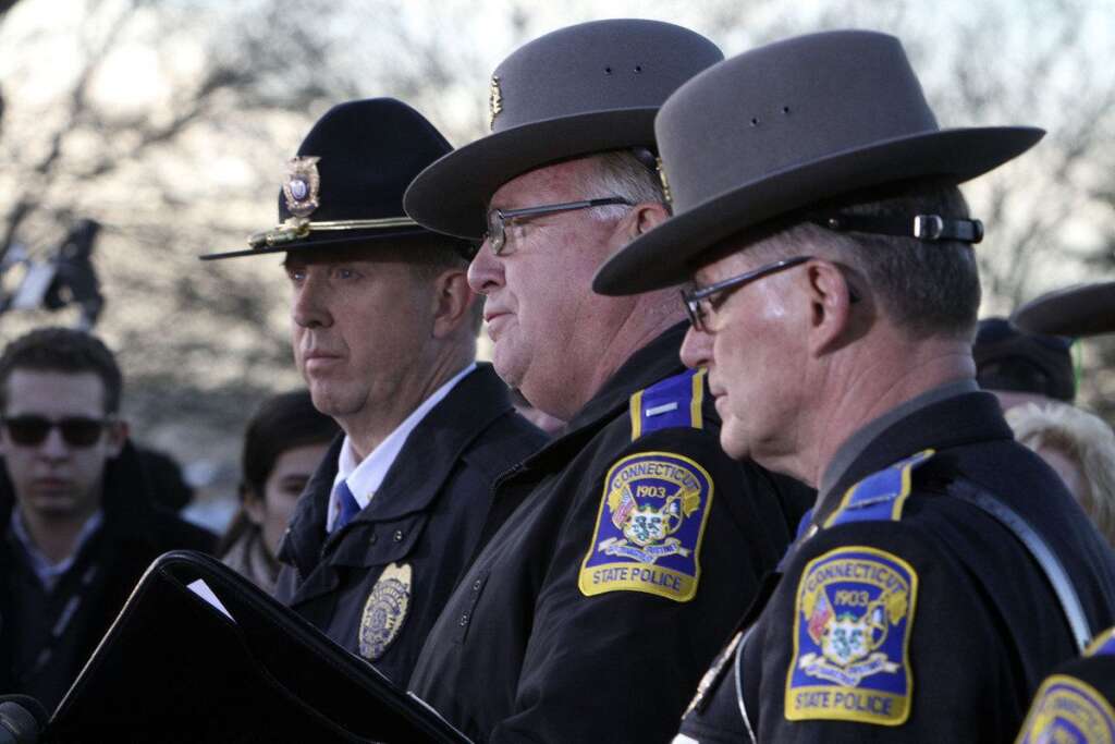 Sandy Hook Elementary School Shooting - Connecticut State Police Lt. J. Paul Vance speaks at a news conference on the shooting at Sandy Hook Elementary School, where a gunman opened fire, killing 26 people, including 20 children, Friday, Dec. 14, 2012, in Newtown, Conn. (AP Photo/The Journal News, Frank Becerra Jr.)