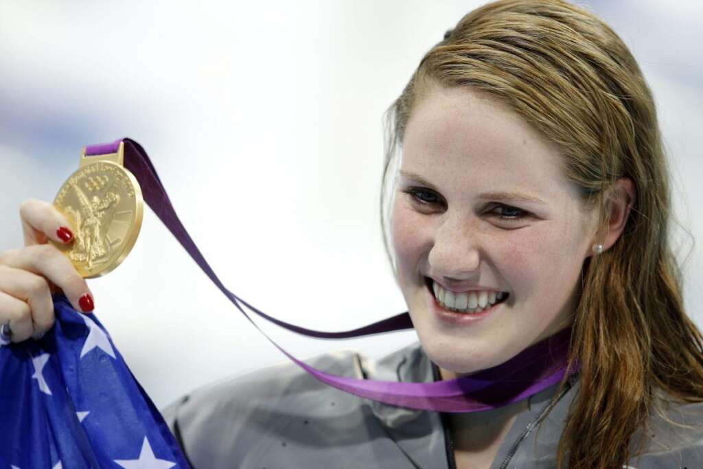 Rebecca Soni, estadounidense y medalla de oro en 100 metros braza. -