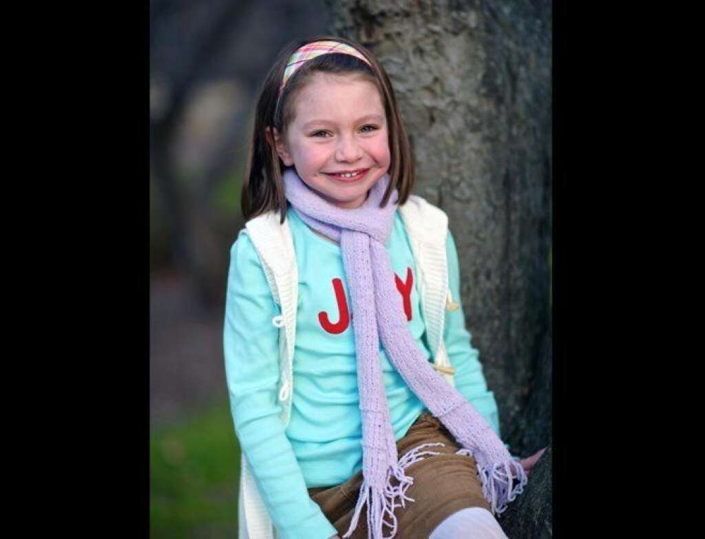 Sandy Hook Elementary School Shooting - This Nov. 18, 2012 photo provided by John Engel shows Olivia Engel, 6, in Danbury, Conn. Olivia Engel, was killed Friday, Dec. 14, 2012, when a gunman opened fire at Sandy Hook Elementary School, in Newtown, Conn., killing 26 children and adults at the school. (AP Photo/Engel Family, Tim Nosezo)