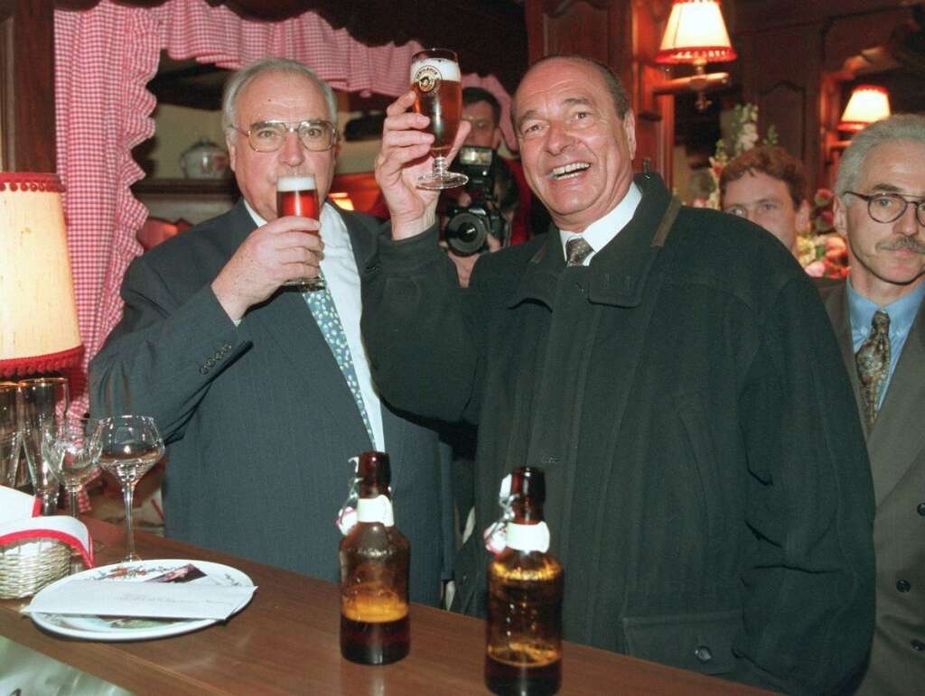 Avec Helmut Kohl en 1995 -