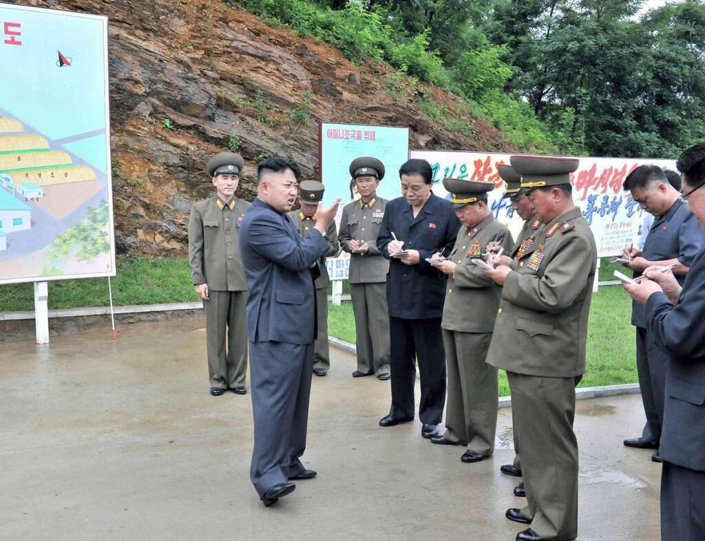 Kim Jong-Un en plein discours -
