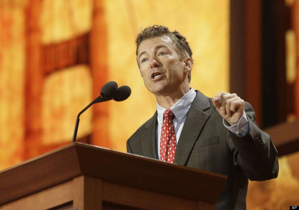 Rand Paul - Sen. Rand Paul, R-Ky., addresses the Republican National Convention in Tampa, Fla., on Wednesday, Aug. 29, 2012. (AP Photo/Charles Dharapak)