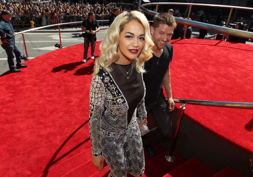 Rita Ora - British singer-songwriter Rita Ora arrives at the MTV Video Music Awards on Thursday, Sept. 6, 2012, in Los Angeles. (Photo by Matt Sayles/Invision/AP)