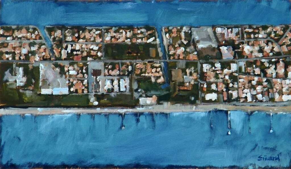 Venise, huile sur toile par Emard, courtesy galerie ArtFloor -