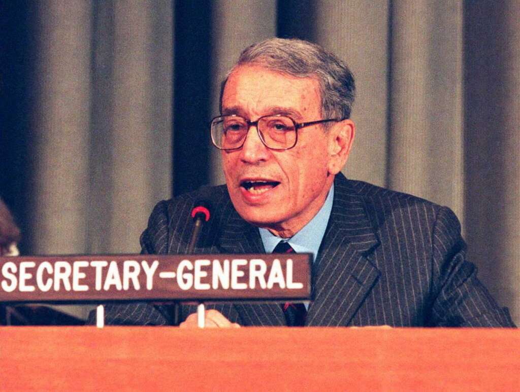 16 février - Boutros Boutros-Ghali - L'ancien secrétaire général des Nations unies Boutros Boutros-Ghali <a href="http://www.huffingtonpost.fr/2016/02/16/boutros-boutros-ghali-mort-secretaire-general-onu_n_9243116.html?1455639072" target="_blank">est mort à l'âge de 93 ans</a>.  Le diplomate égyptien avait été le premier Africain à accéder au poste de secrétaire général, une fonction qu'il avait occupée entre 1992 et 1996.